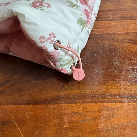 Altar'd State Vest Womens XS Floral Puffer Pink Full Zip Mock Neck Lined - Picture 2 of 8